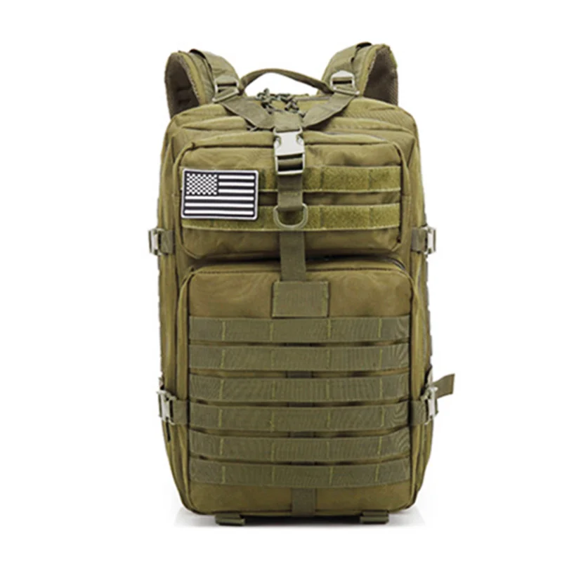 Army Green-US Уличные спортивные рюкзаки военный тактический рюкзак флаг патч армейский рюкзак Кемпинг большой рюкзак 3P Водонепроницаемая сумка в стиле милитари - Цвет: Army Green-US