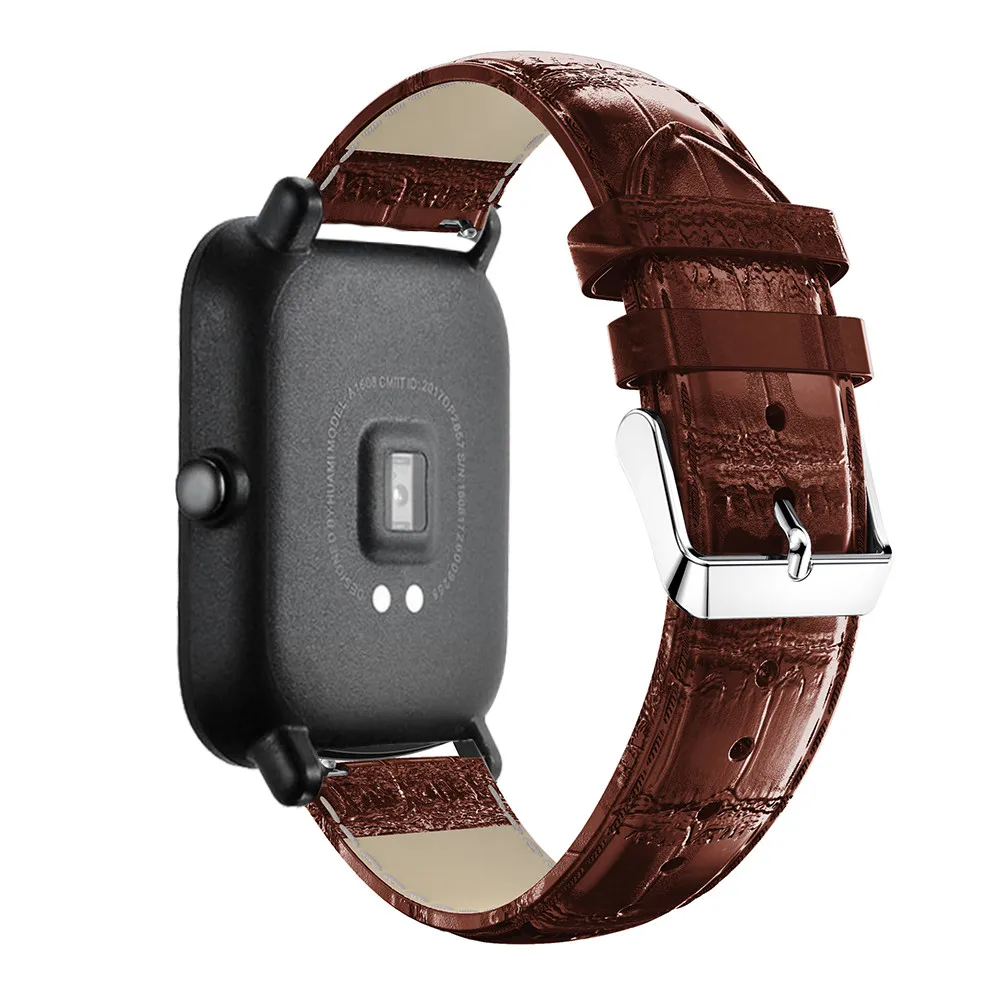 2 In1 ремень для Xiaomi Huami Amazfit Bip BIT Lite Youth группа кожаных ремешков+ Экран пленка для amazfit Смарт-часы с браслетом