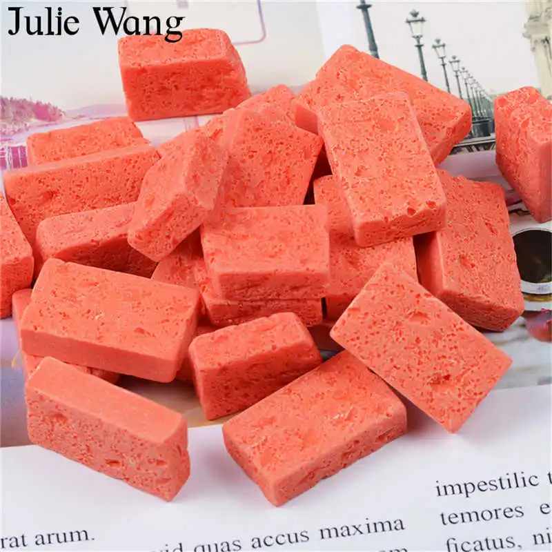 Julie Wang 10 шт. подвески из красного кирпича смолы для скрапбукинга рукоделия