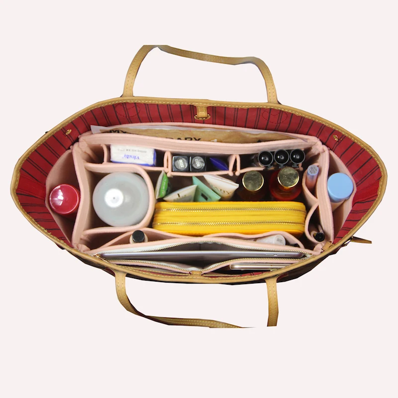 Speedy25 30 35 40NeverfullMM GM Войлок Tote Organizer w/держатель для бутылки с молочной водой кошелек вставной мешок в сумку косметический макияж Diaperbag