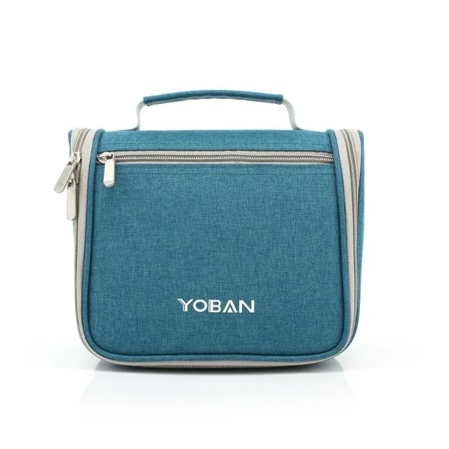 Blue-Cosmetic bag HMUNII Hanging Toiletry Bag Travel Toiletry Kit Cosmetic Bag Organizer Large Capacity with Sturdy Hanging Hook for Men, Women - Цвет: Blue-Cosmetic bag