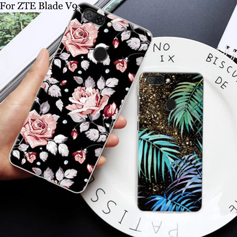 Чехол 5 7 дюйма для ZTE Blade V9 мягкий чехол Purecolor с милым мультяшным рисунком V 9