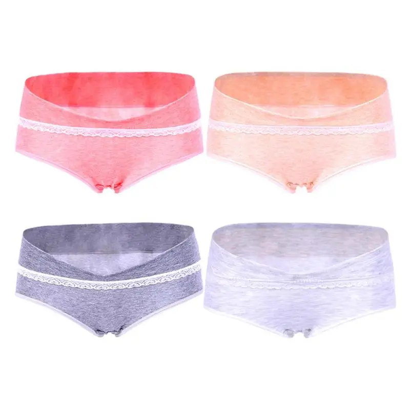 4 шт./лот Нижнее Белье для беременных с низкой талией шорты женщин u образное