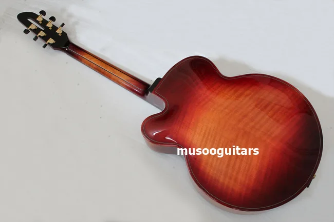 Новый бренд AAA ручной работы Archtop 16 "Джаз гитара с чехлом в Sunburst|Гитары| |