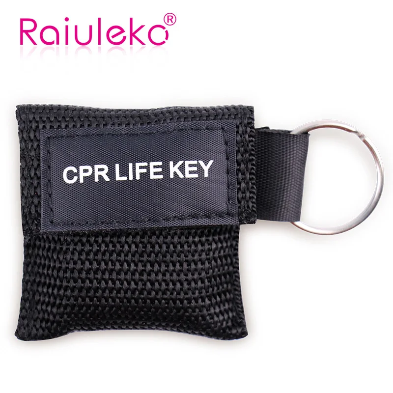 3 шт./лот, медицинская маска для реаниматора CPR, брелок, маска для экстренной помощи, маска для первой помощи, маска для реаниматора для выживания на открытом воздухе, 3 цвета - Цвет: 3pcs Black