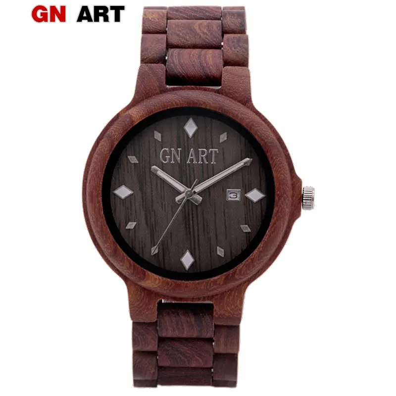 

Мужские кварцевые часы WoodWatch, из дерева, с натуральными сандалиями, 019