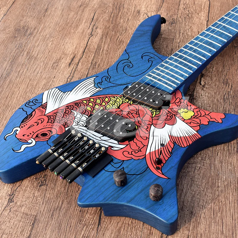 Krait безголовая гитара 6 струн strandberg безголовая электрогитара болотная пепельная гитара Пламя клен Шея Dadario струна