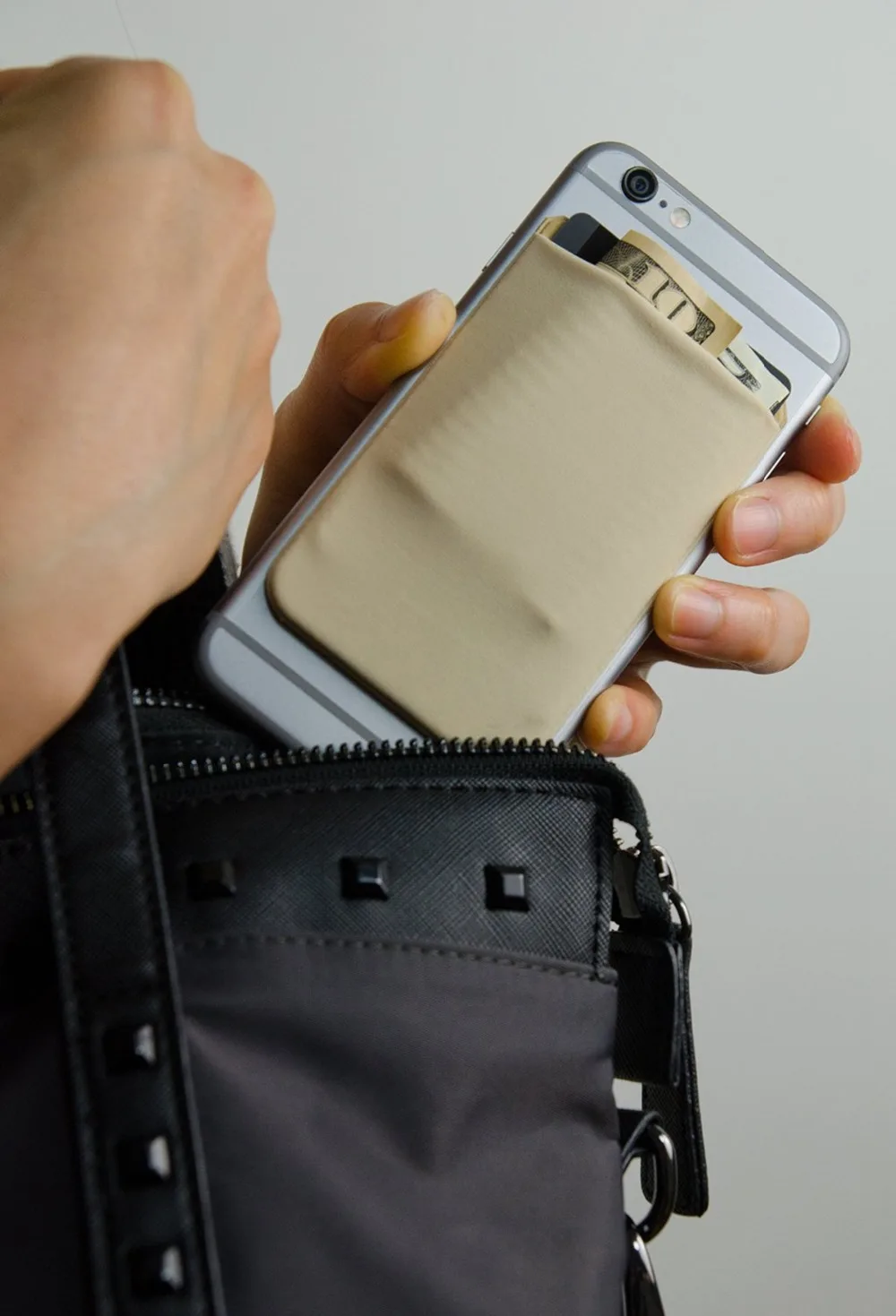 Гибкий Карманный держатель для кредитных карт из лайкры чехол книжка iPhone 12 pro