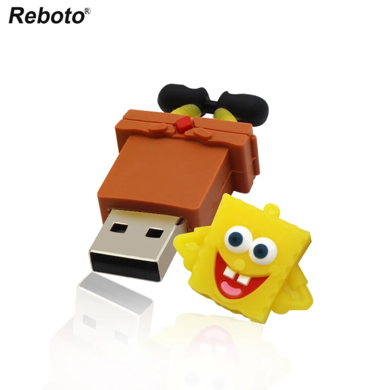 Накопитель 8 ГБ 16 32 64 usb флэш накопитель памяти флешки с изображением Губки Боба