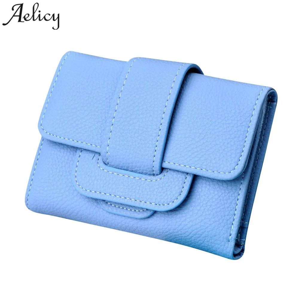 Женский короткий кошелек Aelicy с застежкой и узором Личи для девочек Прямая