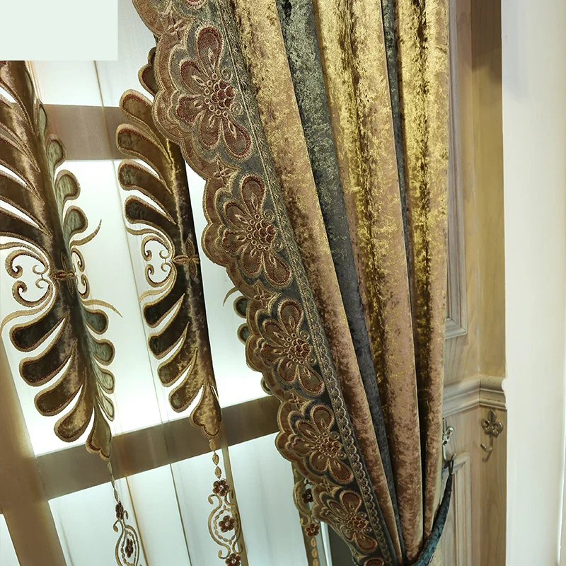 Занавески на заказ современные простые темные для спальни Роскошные гостиной