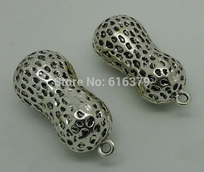 Бесплатная доставка 5 шт. тибетского серебра арахис шармов для изготовления