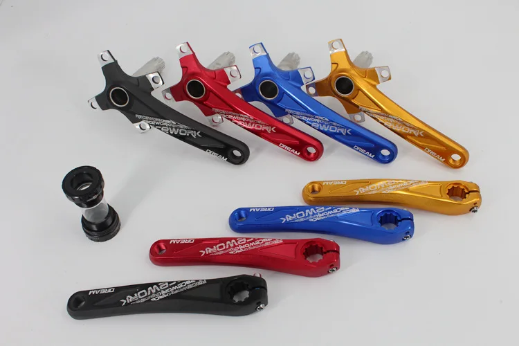 Ракетка велосипед crankset рукоятка из алюминиевого сплава 170 см 104BCD Звездочка горный велосипед Кривошип рифленый диск mtb части велосипеда