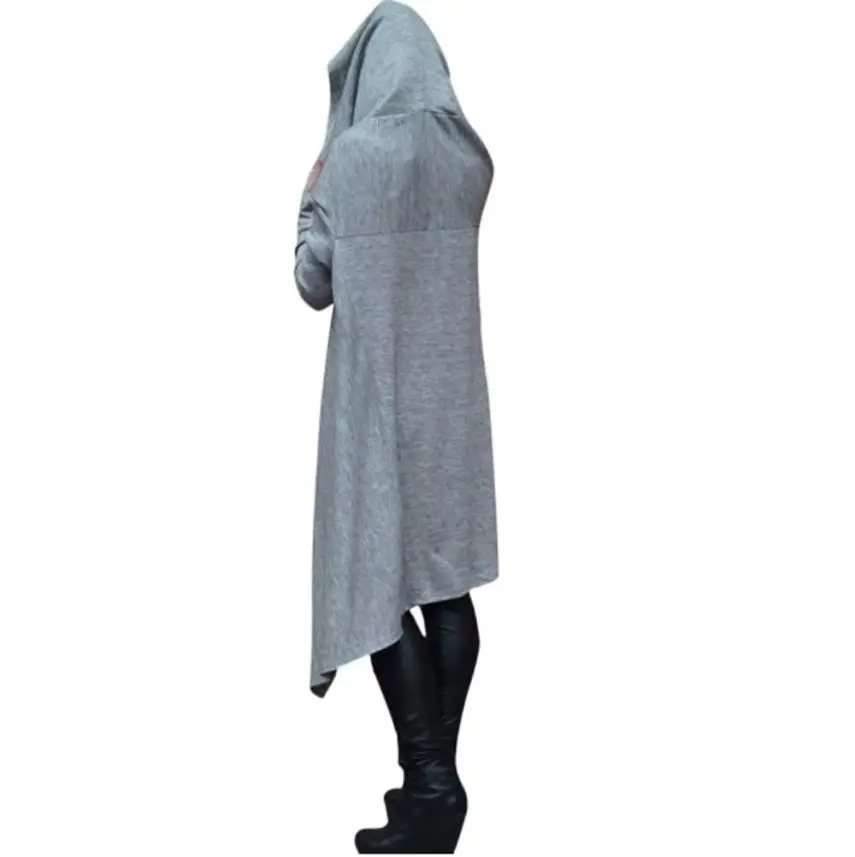 Women Casual Irregular Hood Sweatshirt Hooded Ladies Long Pullover Blouse Tops winter warm women's hoodies female jacket coat#20 | Женская