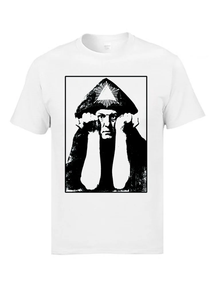 Aleister Crowley/топы футболки новые европейские Топы И Футболки с изображением