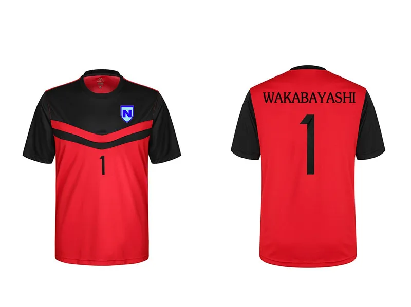 B JP Аниме капитан Цубаса Японская футбольная команда JFA вратарь Wakabayashi Genzo косплей футболка футбол Джерси - Цвет: B