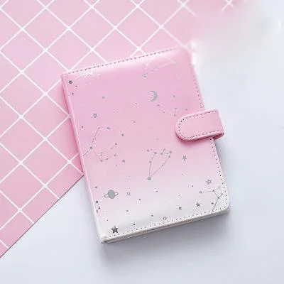 17.2X13CM Записная книжка из искусственной кожи в твердом переплете с изображением звездной звезды, блокнот-планировщик, стационарный блокнот, детский подарок, журнал путешественника - Цвет: 17.2X13CM