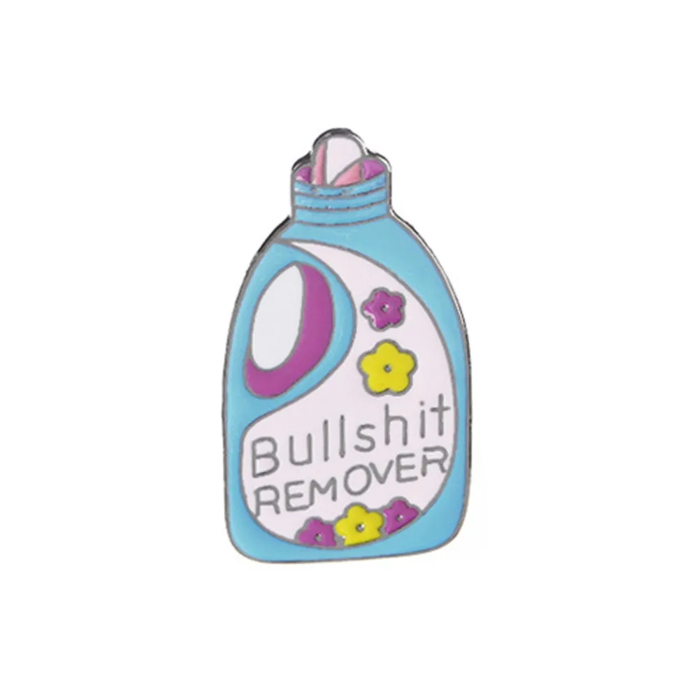 Эмалированные значки в стиле мультяшного моющего средства для удаления