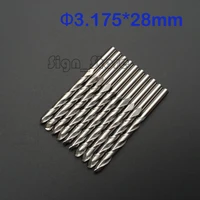 10pcs 18carbide cnc router bits ball nose end milling tools 3 175mm 28mm free shipping