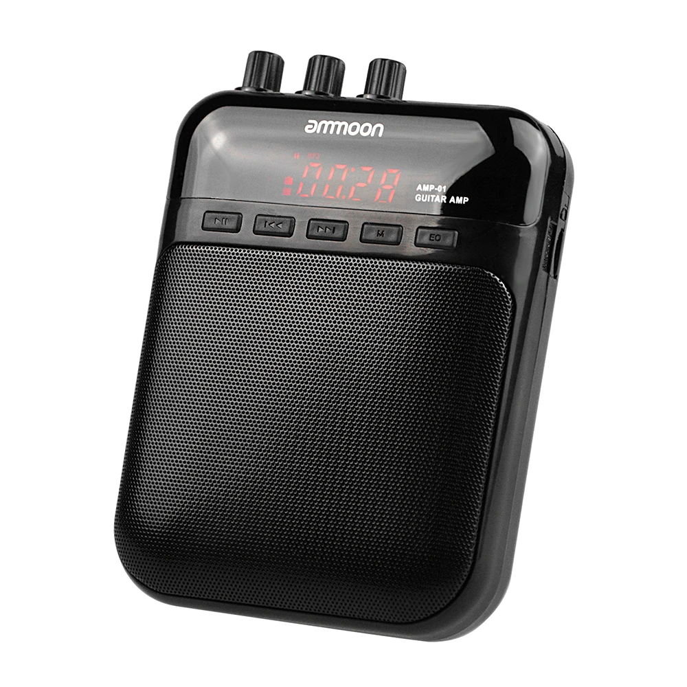 Ammoon AMP 01 5 Вт гитарный усилитель записывающее устройство динамик TF карта для