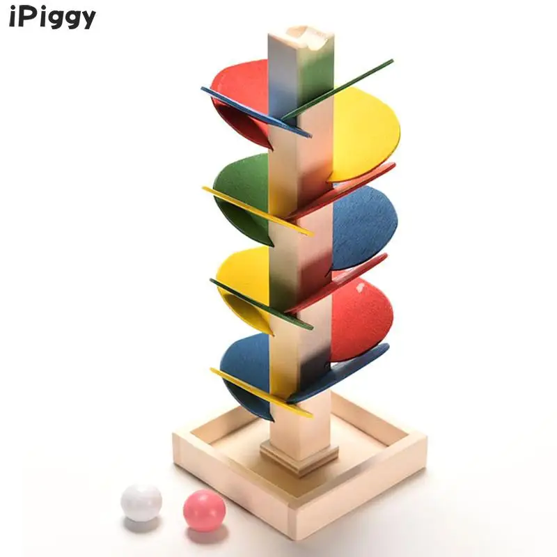 Деревянные игрушки iPiggy для детей деревянные красочное дерево мраморный шар