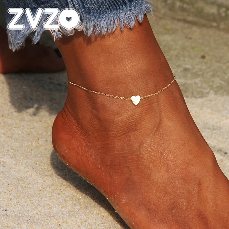 ZVZO Boho Модные ботильоны браслет босиком босоножки Украшенные бижутерией сердце