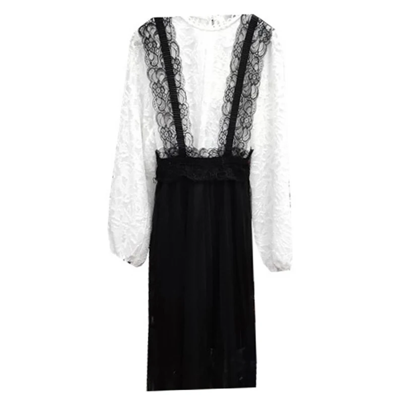 Комплект из двух предметов Trytree Женский романтичный Повседневный Топ с пышными