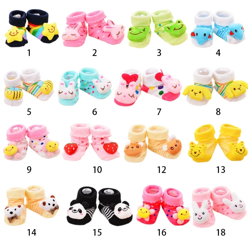 

Baby Socks Anti-Slip Cotton Newborn Infant Cartoon Animal Slippers Boots Unisex