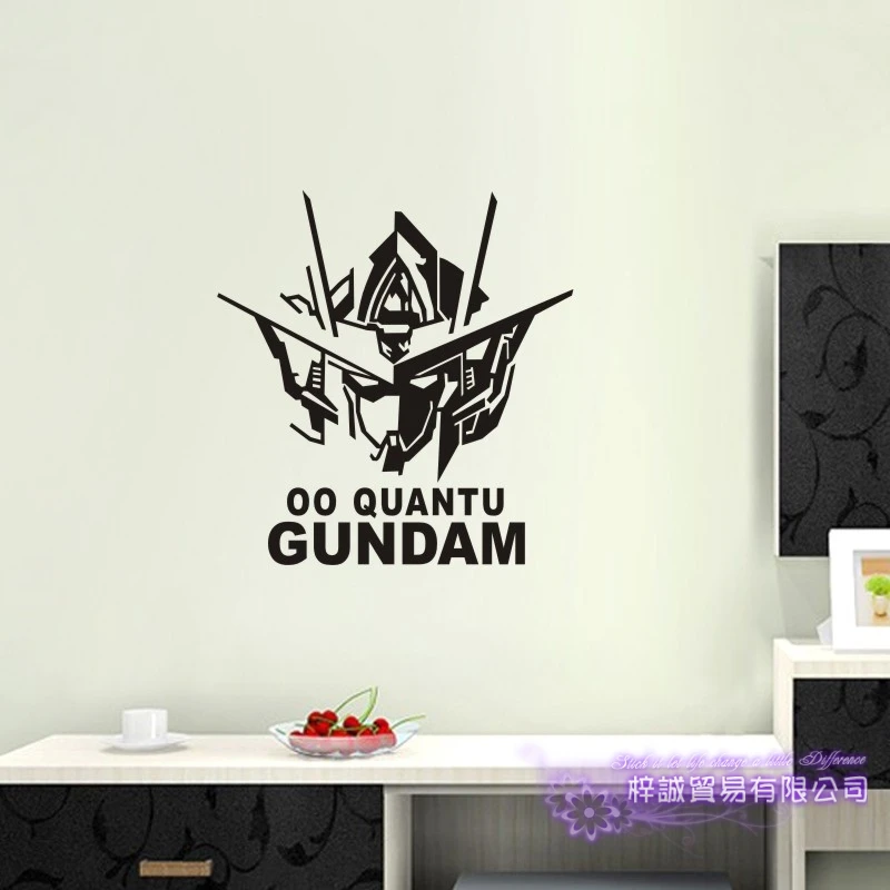 Pegatina GUNDAM Sticker Anime Cartoon Car Decal Sticker 00 Quantu Vinyl Wall Stickers Decor Home Decoration