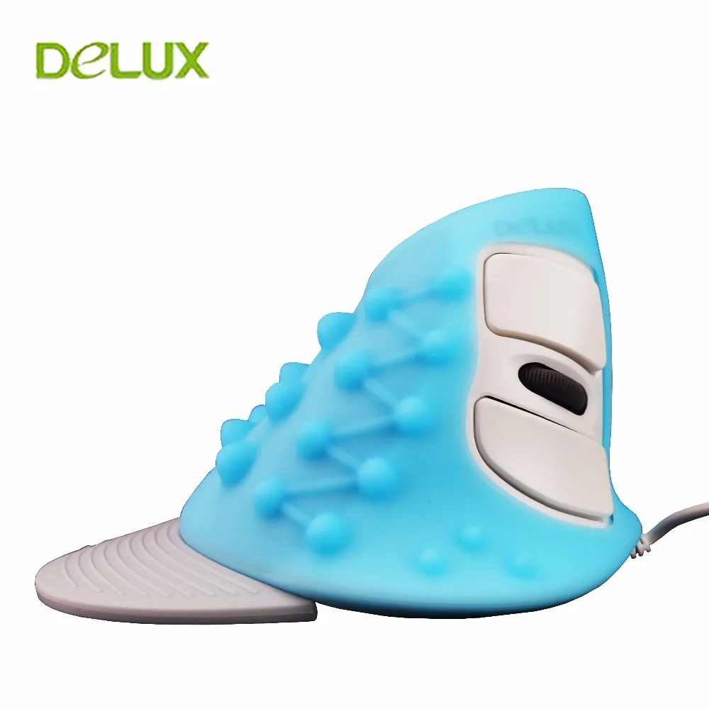 Вертикальная мышь Delux M618 Проводная эргономичная компьютер Мышь USB человеческой