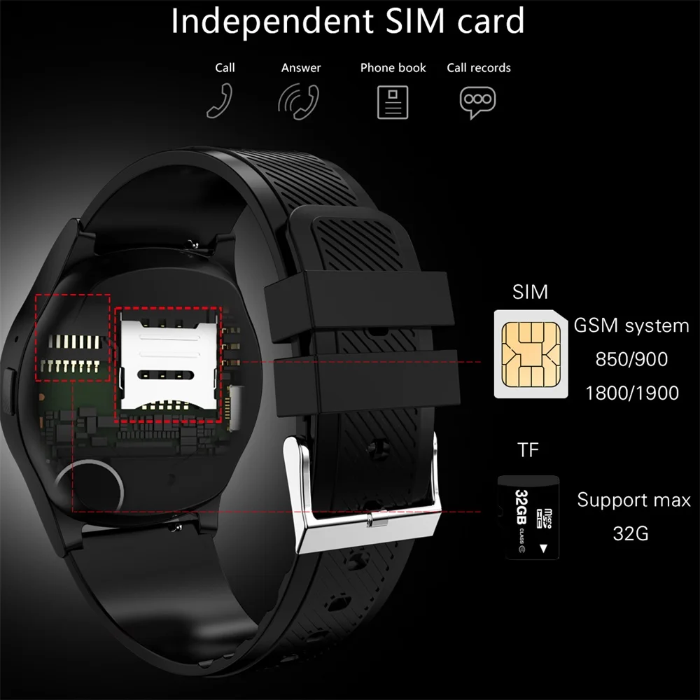 Спортивные Смарт часы BINSSAW фитнес трекер с защитой от пота шагомер Sim браслет