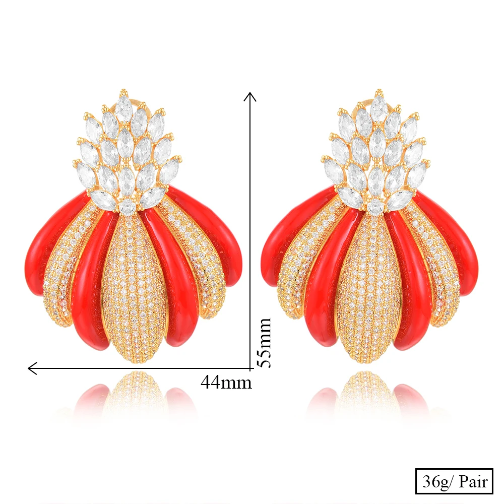 Missvikki великолепные Роскошные красные серьги с микрозакрепкой ААА кубический