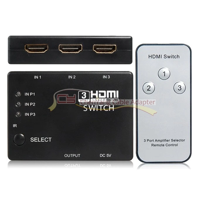 1 шт./лот 3 порта HDMI 1.3b 1080p HDTV Splitter Switcher 3x1 автоматический переключатель в с