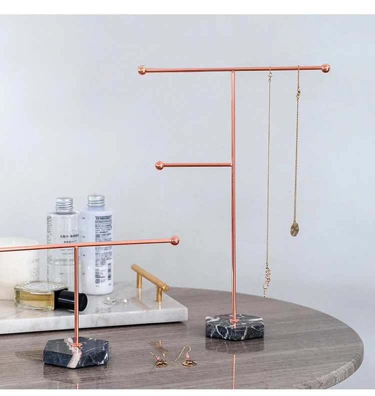 Metal wrought iron jewelry rack, earrings bracelet necklace jewelry storage rack, home decoration
