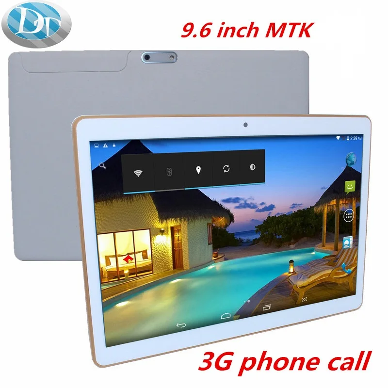 9.6 дюймов Планшеты PC MTK6580 IPS HD Экран 4 ядра 3G GSM WCDMA телефонный звонок 16 г Встроенная