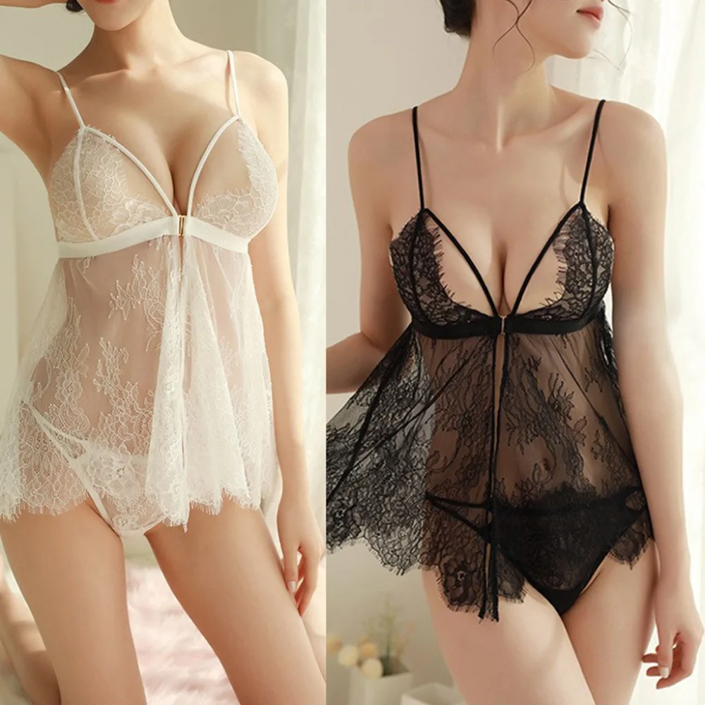 Стиль, женское сексуальное кружевное нижнее белье с бантом, искушение, Babydoll, одежда для сна, нарядное эротическое белье, Wolovey#20