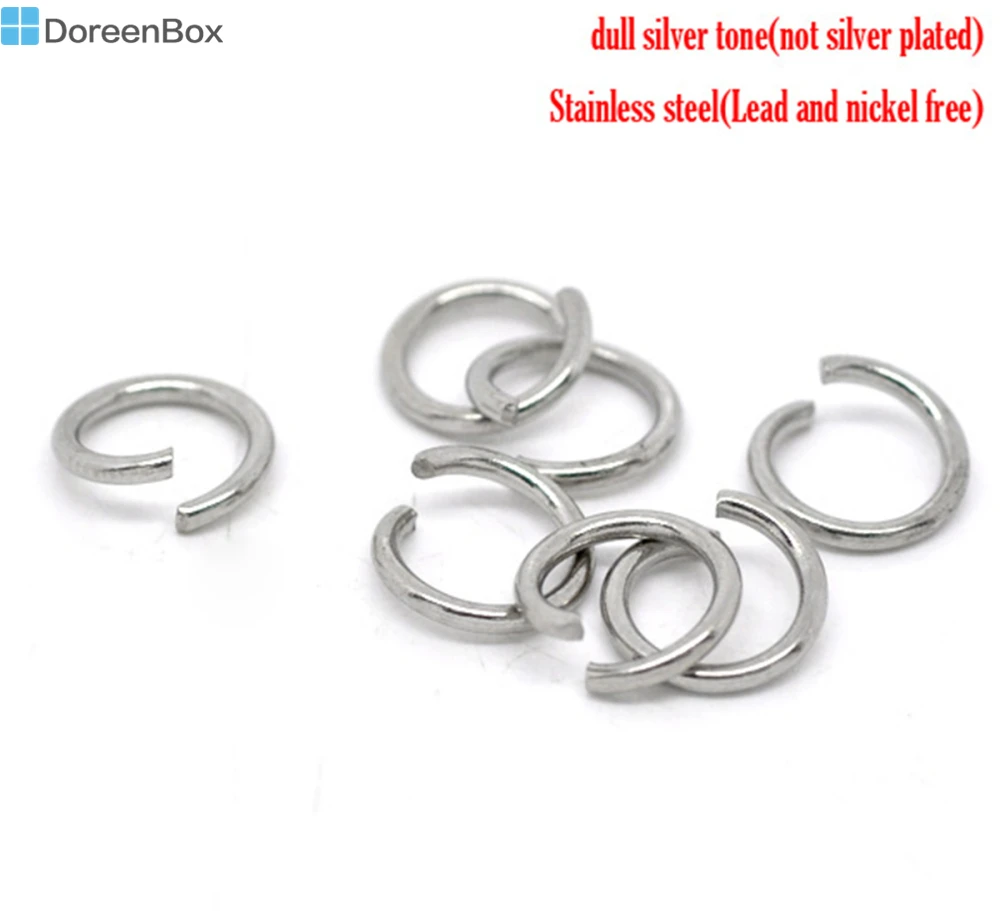 Doreen Box Милые 200 открытые колечки из нержавеющей стали диаметром 9 мм Данные (B13829) |