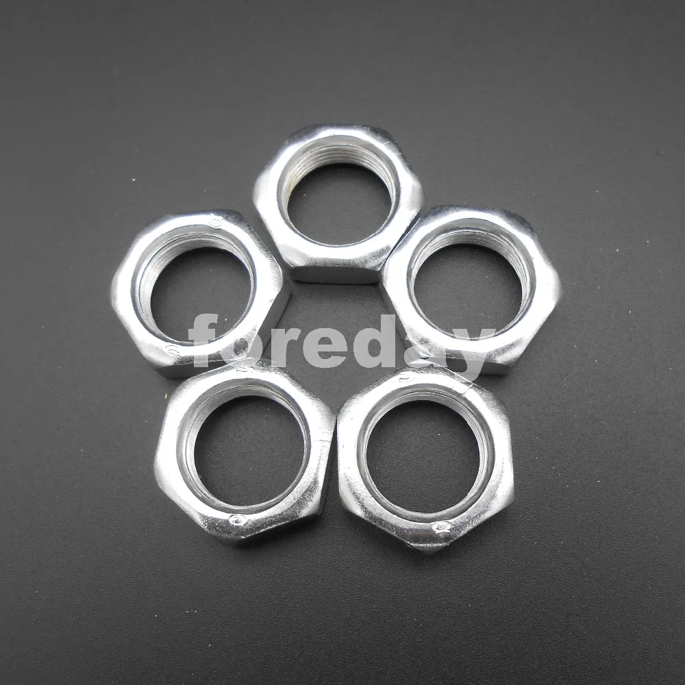 100PCS X NEW HQ M16 Hexagon Half Lock Thin Zinc Nuts Fine Pitch Thread Carbon Steel galvanize galvanization M16*1*8 16MM *BT647 |