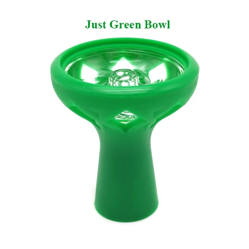 Green Hookah Bowl LOMINT огнеупорный стеклянный силиконовый кальян чаши табак для кальяна чаша Sheesha Chicha Narguile Cachimba аксессуары для дыма Водопровод - Цвет: Green Hookah Bowl