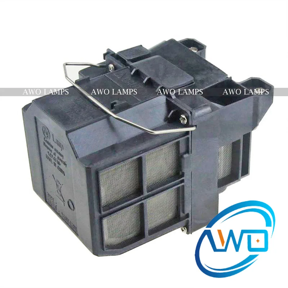 Высококачественная лампа для прожектора AWO ELPLP77 V13H010L77 с корпусом|projector lamp|projector