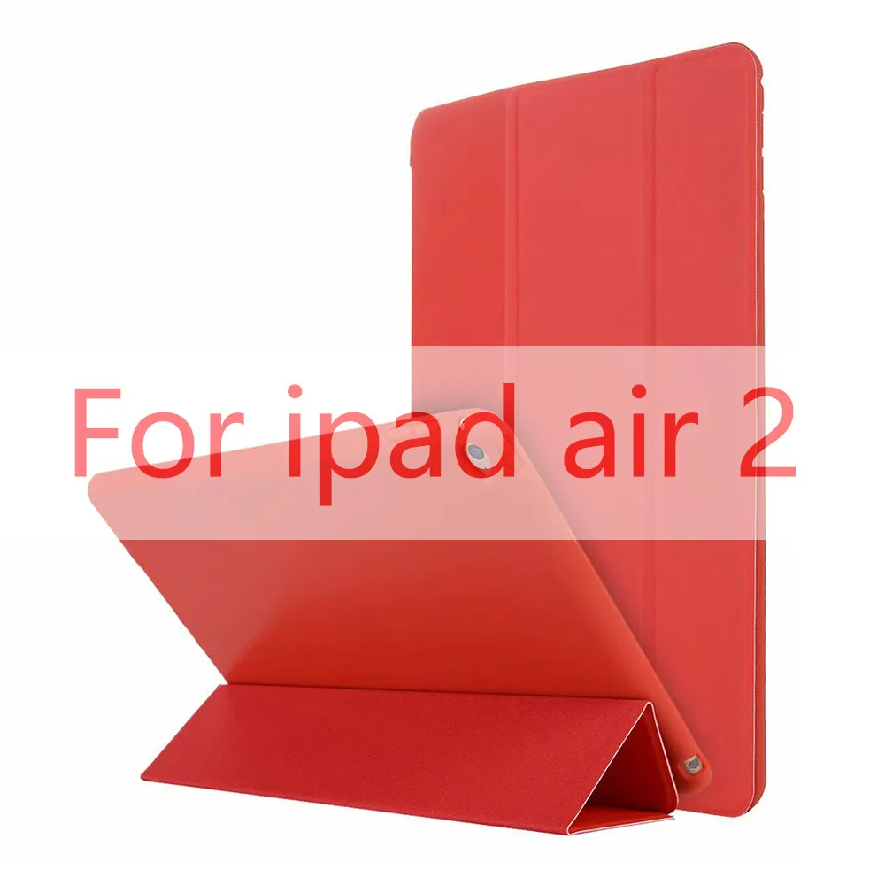 Ipad 6 Red Чехол для ipad air, откидной Чехол-подставка для ipad 5 6, чехол из искусственной кожи для ipad air 2 смарт-чехол для ipad air 1 - Цвет: Ipad 6 Red