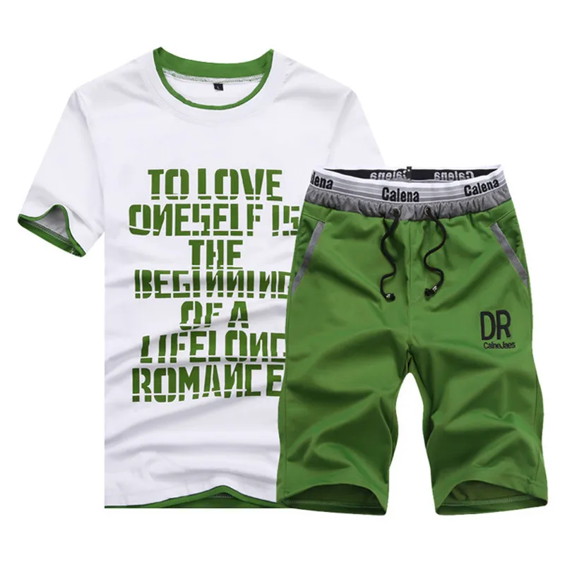 Мужской спортивный костюм с воротником стойкой комплект из 2 предметов: футболка