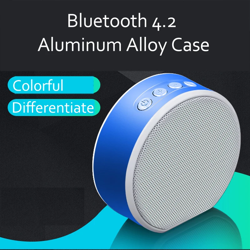 Синий красный черный золотой портативный Bluetooth динамик беспроводной плеер 600mA Li on