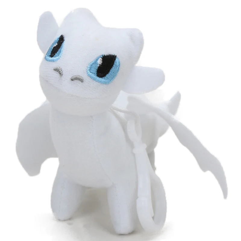 white 15cm key 15 см Белый Беззубик Как приручить дракона 3 плюшевая игрушка Ночная фурия мягкий белый дракон чучело животное кукла игрушки светильник Fury - Цвет: white 15cm key