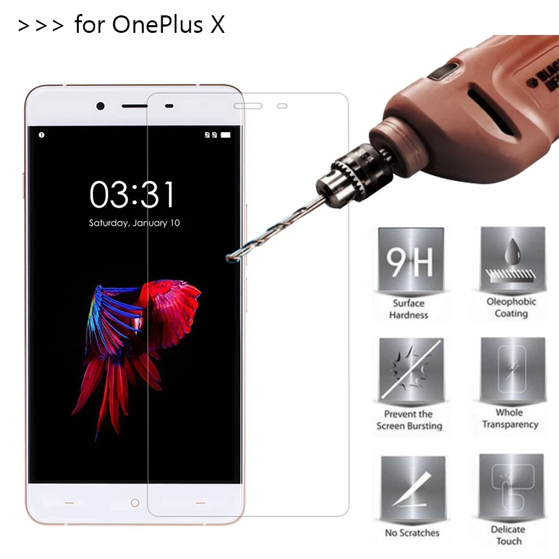 2 шт./лот закаленное Стекло для OnePlus X Экран протектор Защитная пленка One Plus