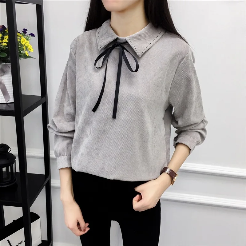 Dioufond 2018 Блузка с длинными рукавами модная одежда для девочек Топы корректирующие