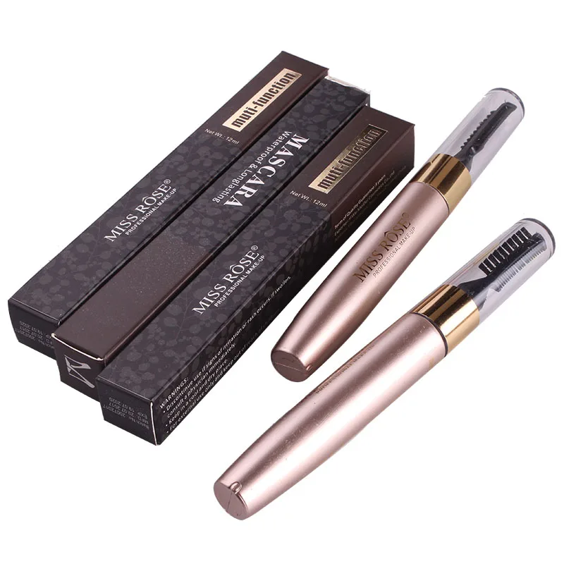 Двусторонняя тушь для ресниц MISS ROSE 1 шт. легко носить 3d удлинения с кисточкой