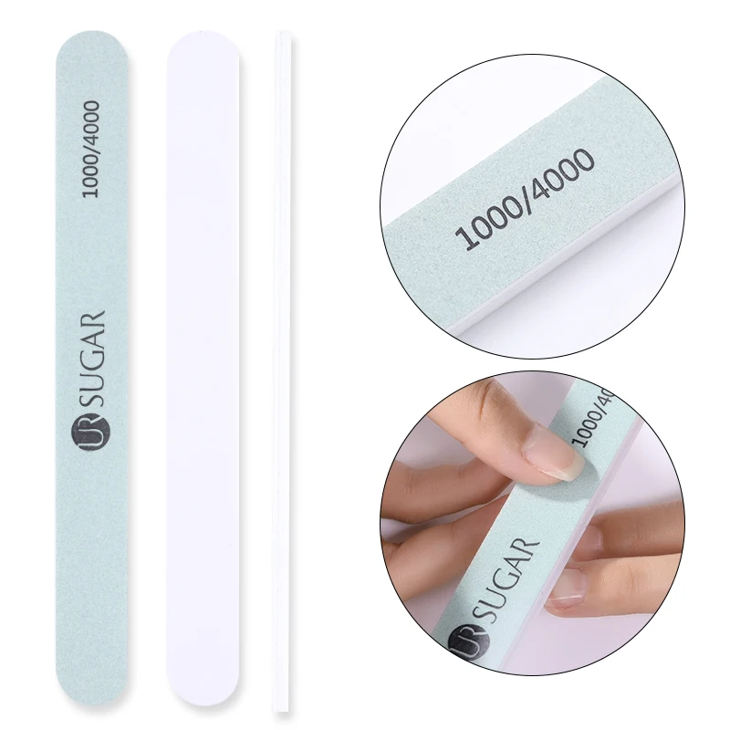 UR SUGAR 8pcs/set 7.5ml Clear Transparent Quick Build Poly Extension Gel Pink Builder UV With 12mm Nail File Form | Красота и