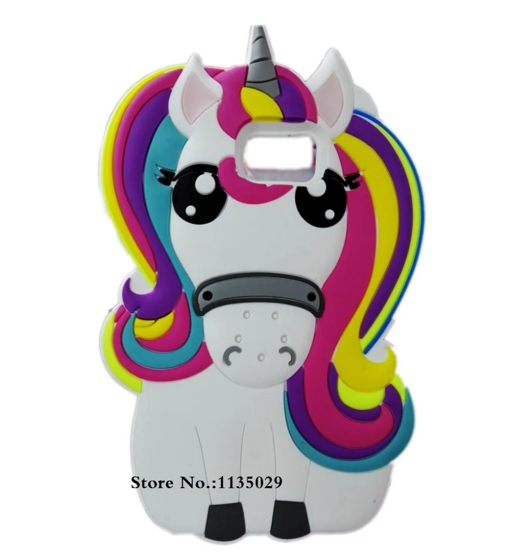 Милый 3D мультяшный Единорог Мягкий резиновый силиконовый защитный чехол для Apple