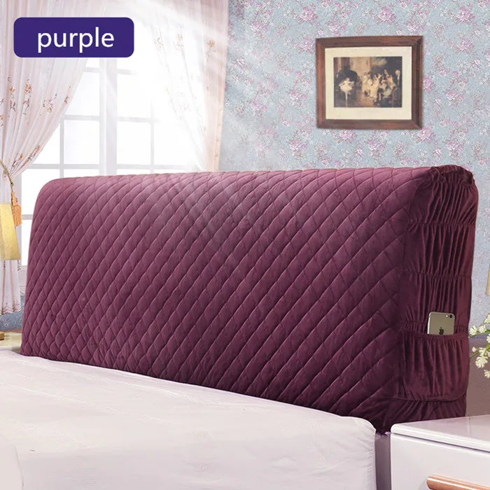 purple Покрывало для кровати в скандинавском стиле, 120-220 см, все включено, тканевое одеяло, пыленепроницаемое эластичное двуспальное покрывало, чехол на спинку кровати, защитный чехол - Цвет: purple